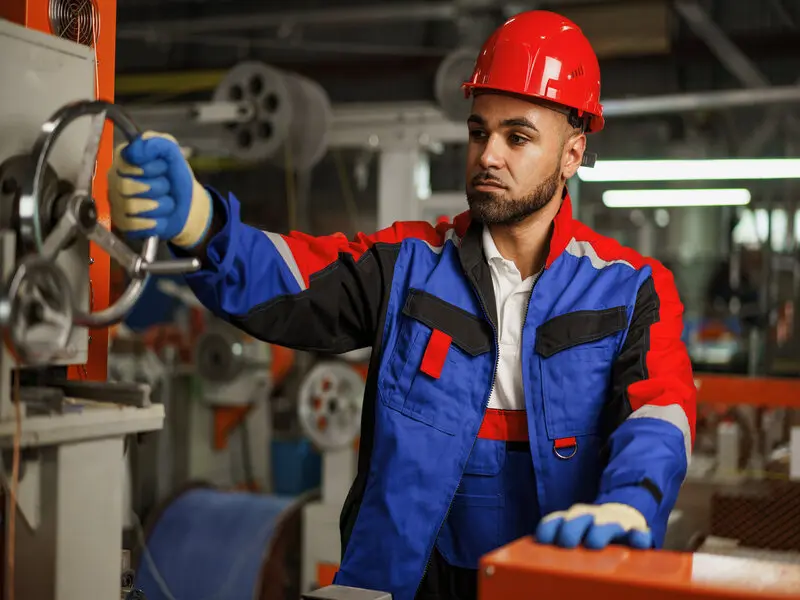 Manufacturing professional at work