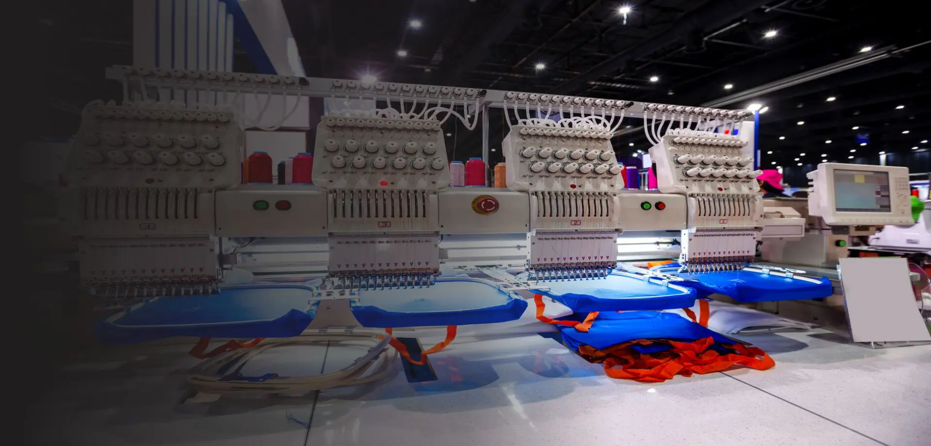 Industrial embroidery machines